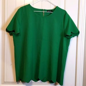Racheal scalloped sleeve blouse- size 2XL